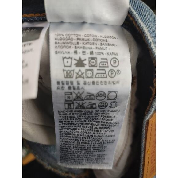 Levi's 501 Shorts Denim Jean High Waist Cutoff Button Fly Sz 29 - Picture 6 of 7